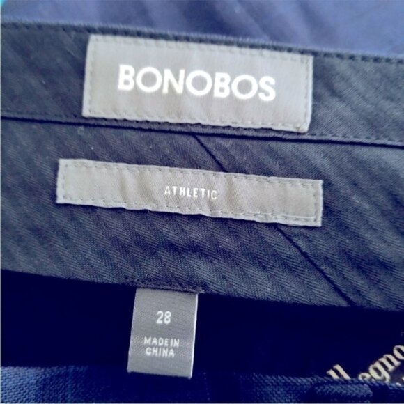 New Bonobos Men’s 28 x 37 Unhemmed Blue Plaid Dress Pants Wool Athletic - Picture 3 of 4